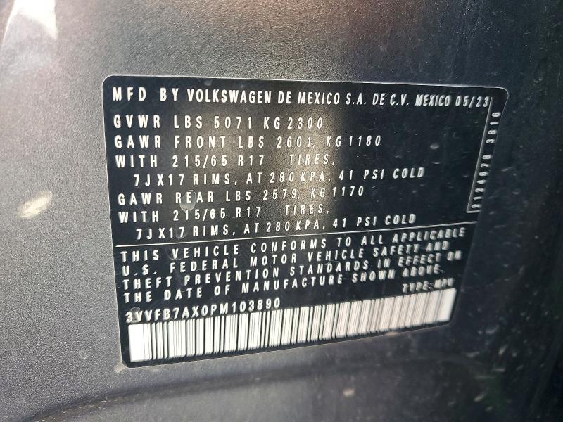 Продажа на аукционе авто 2023 Volkswagen Tiguan, vin: 3VVFB7AX0PM103890, номер лота: 47970266