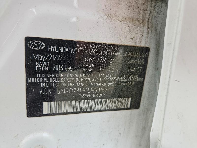 Aukcja sprzedaży 2020 Hyundai Elantra, vin: 5NPD74LF1LH501524, numer aukcji: 48404066