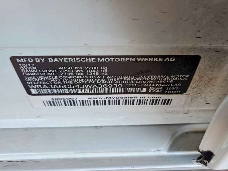 Продажа на аукционе авто 2018 Bmw 530, vin: WBAJA5C54JWA36939, номер лота: 49671056