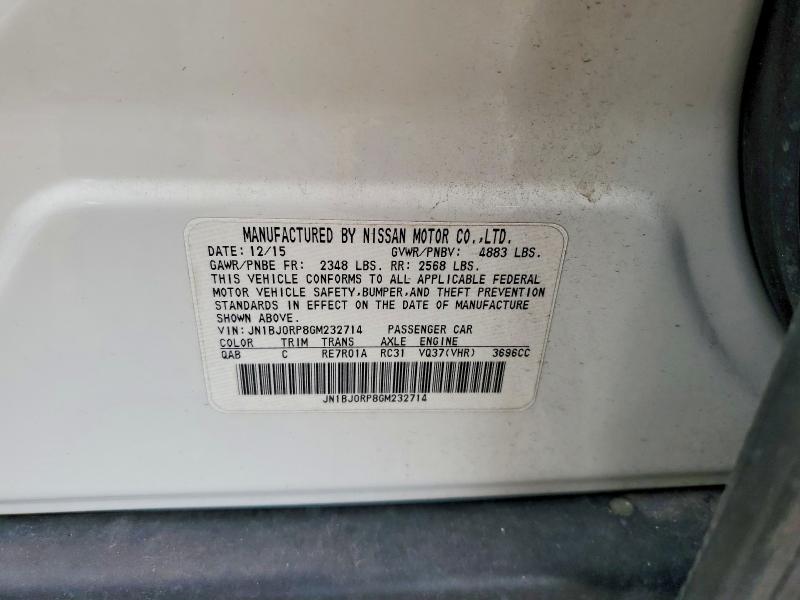 48166716 :رقم المزاد ، JN1BJ0RP8GM232714 vin ، 2016 Infiniti Qx50 مزاد بيع