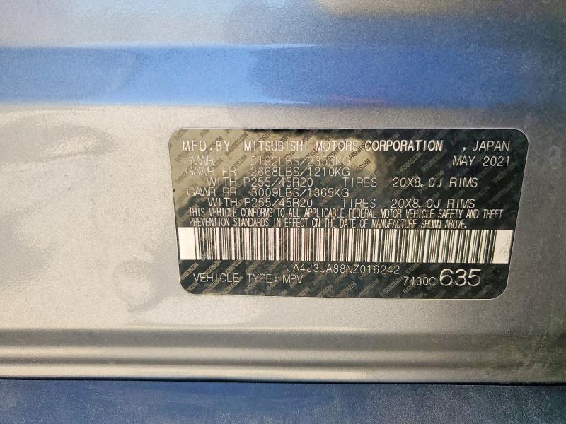 Продажа на аукционе авто 2022 Mitsubishi Outlander, vin: JA4J3UA88NZ016242, номер лота: 49642226
