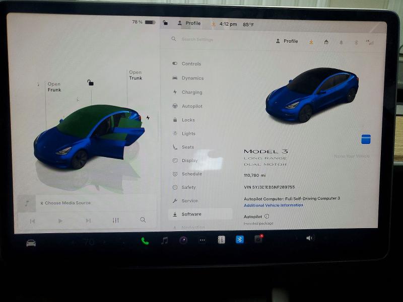 50345186 :رقم المزاد ، 5YJ3E1EB5NF289755 vin ، 2022 Tesla Model 3 مزاد بيع
