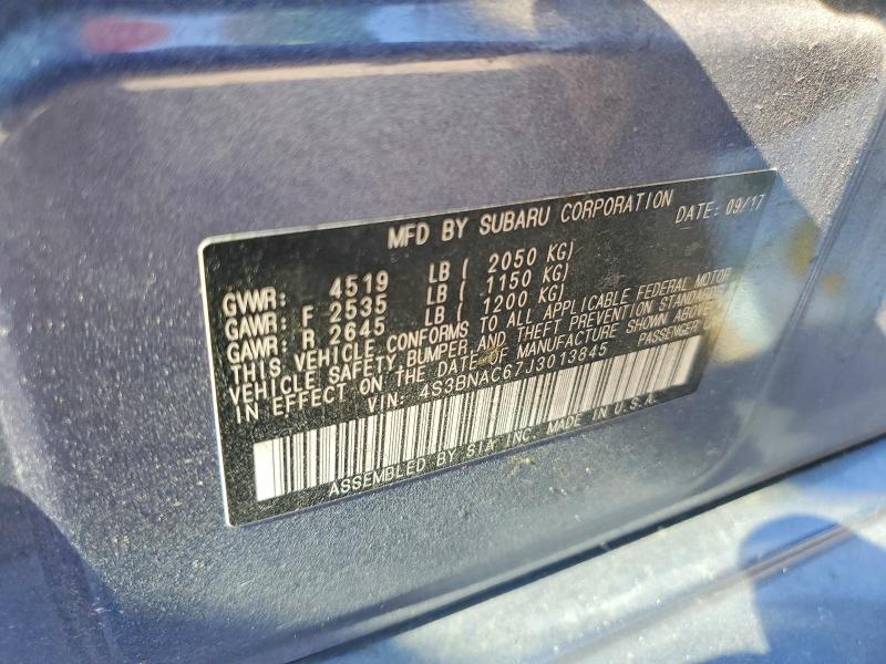51291316 :رقم المزاد ، 4S3BNAC67J3013845 vin ، 2018 Subaru Legacy مزاد بيع