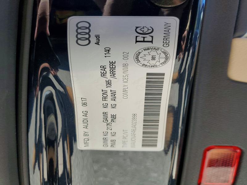 Aukcja sprzedaży 2018 Audi A4, vin: WAUCNAF46JA023998, numer aukcji: 51676106
