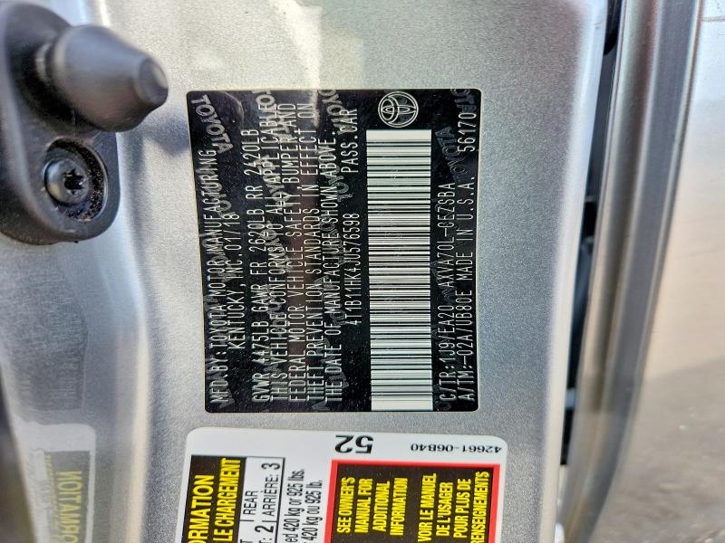 Aukcja sprzedaży 2018 Toyota Camry, vin: 4T1B11HK4JU576598, numer aukcji: 48947546