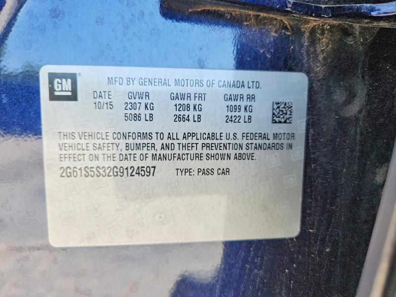 2016 Cadillac Xts მანქანა იყიდება აუქციონზე, vin: 2G61S5S32G9124597, აუქციონის ნომერი: 51483366