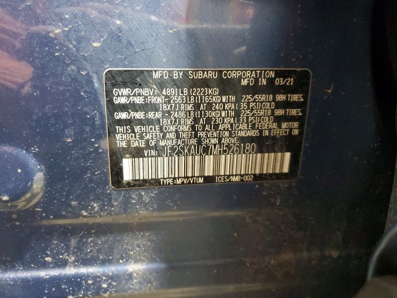 Aukcja sprzedaży 2021 Subaru Forester, vin: JF2SKAUC7MH526180, numer aukcji: 49041506