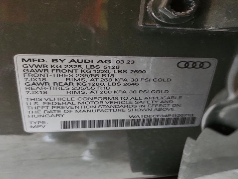 48806846 :رقم المزاد ، WA1DECF34P1120713 vin ، 2023 Audi Q3 مزاد بيع