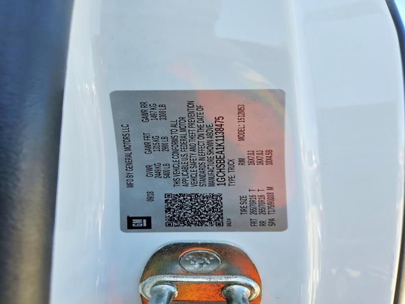 51532796 :رقم المزاد ، 1GCHSBEA1K1138475 vin ، 2019 Chevrolet Colorado مزاد بيع