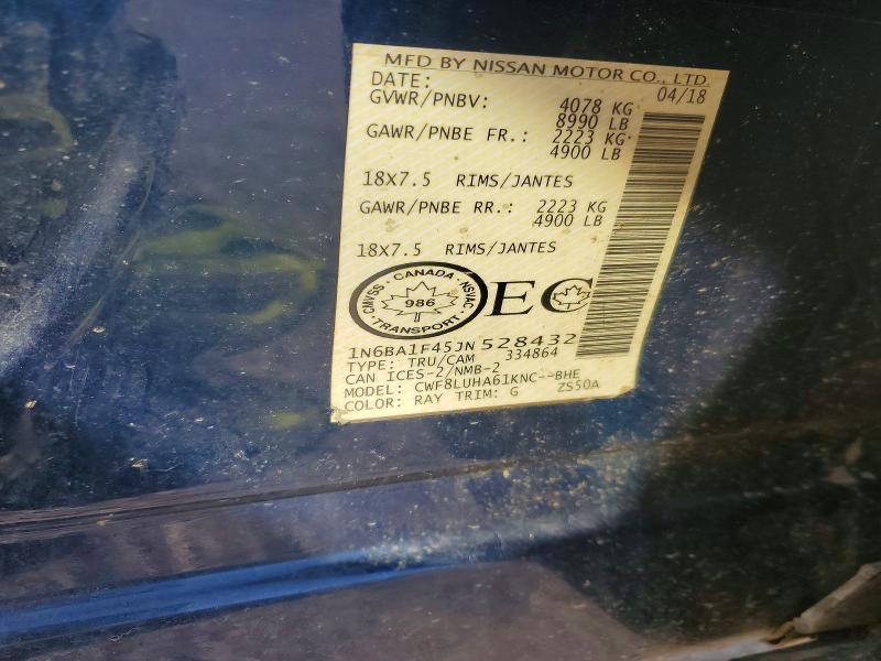 Auction sale of the 2018 Nissan Titan Xd, vin: 1N6BA1F45JN528432, lot number: 49064666
