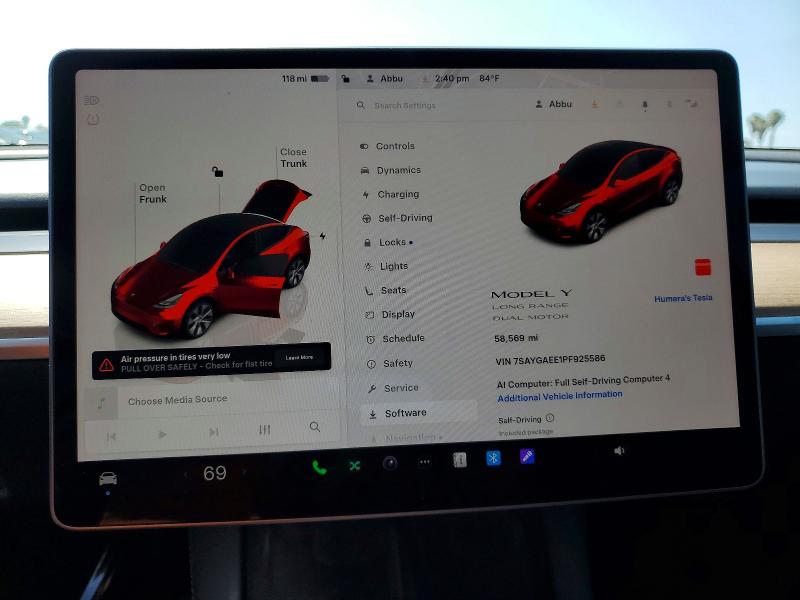 51838076 :رقم المزاد ، 7SAYGAEE1PF925586 vin ، 2023 Tesla Model Y مزاد بيع
