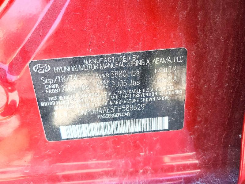 Продажа на аукционе авто 2015 Hyundai Elantra, vin: 5NPDH4AE5FH588629, номер лота: 48583226
