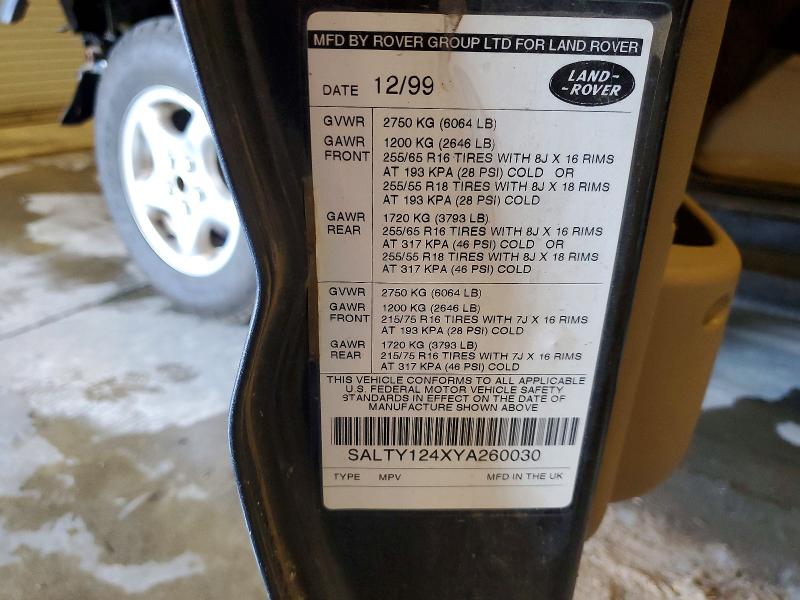 50984856 :رقم المزاد ، SALTY124XYA260030 vin ، 2000 Land Rover Discovery Ii مزاد بيع