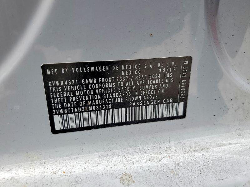 Продажа на аукционе авто 2019 Volkswagen Gti, vin: 3VW6T7AU2KM034319, номер лота: 48913096