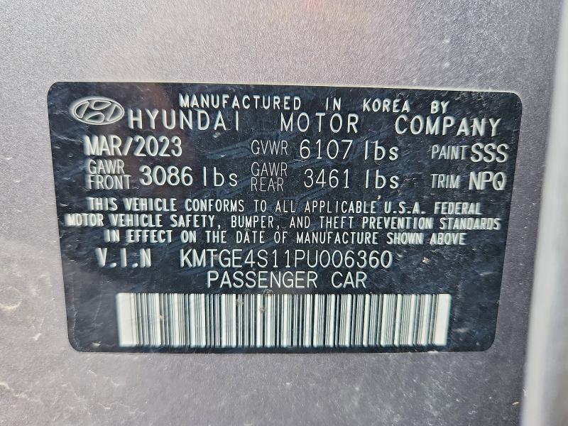 Aukcja sprzedaży 2023 Genesis G80, vin: KMTGE4S11PU006360, numer aukcji: 50306316
