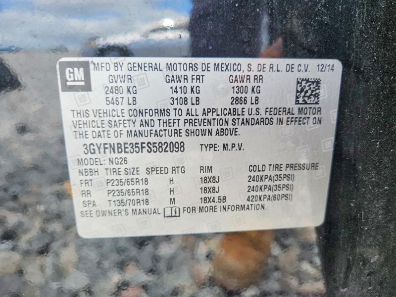2015 Cadillac Srx მანქანა იყიდება აუქციონზე, vin: 3GYFNBE35FS582098, აუქციონის ნომერი: 49090116