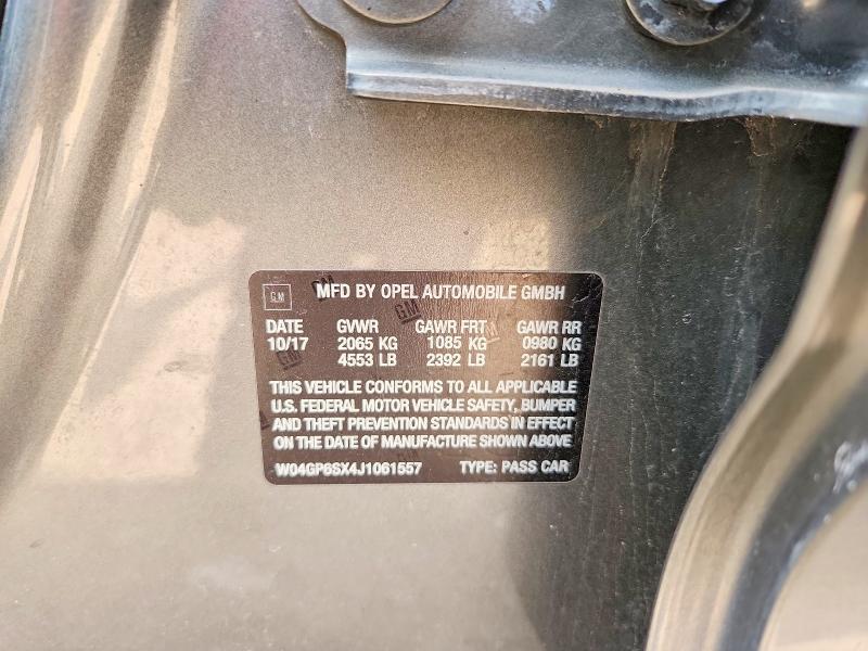 Продаж на аукціоні авто 2018 Buick Regal, vin: W04GP6SX4J1061557, номер лоту: 48989156