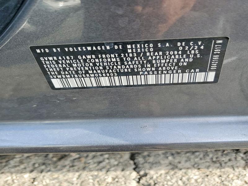 Продаж на аукціоні авто 2024 Volkswagen Jetta, vin: 3VWBM7BU5RM056903, номер лоту: 49814406