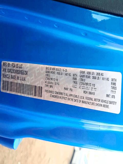Продаж на аукціоні авто 2025 Jeep Wrangler, vin: 1C4RJXDN8SW658734, номер лоту: 47499286