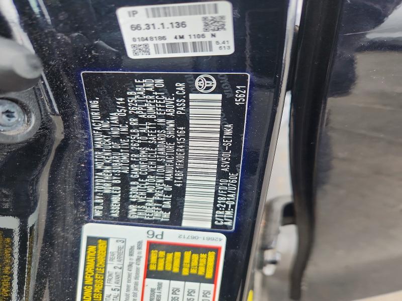 50759646 :رقم المزاد ، 4T4BF1FK0ER415164 vin ، 2014 Toyota Camry مزاد بيع