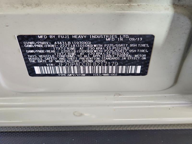 2014 Subaru Xv Crosstrek მანქანა იყიდება აუქციონზე, vin: JF2GPACC8E8217179, აუქციონის ნომერი: 50104226