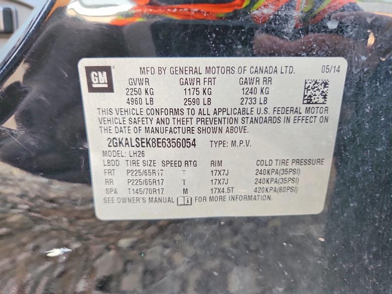 Продажа на аукционе авто 2014 Gmc Terrain, vin: 2GKALSEK8E6356054, номер лота: 52002476