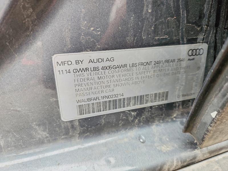 Aukcja sprzedaży 2015 Audi A4, vin: WAUBFAFL1FN023214, numer aukcji: 47910056