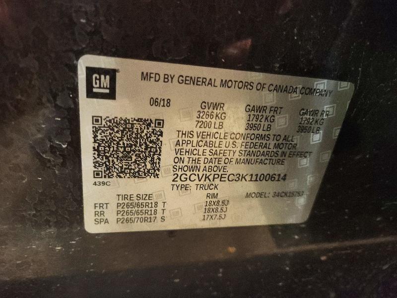 Продаж на аукціоні авто 2019 Chevrolet Silverado Ld, vin: 2GCVKPEC3K1100614, номер лоту: 48537576