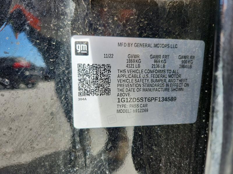 49122236 :رقم المزاد ، 1G1ZD5ST6PF134589 vin ، 2023 Chevrolet Malibu مزاد بيع