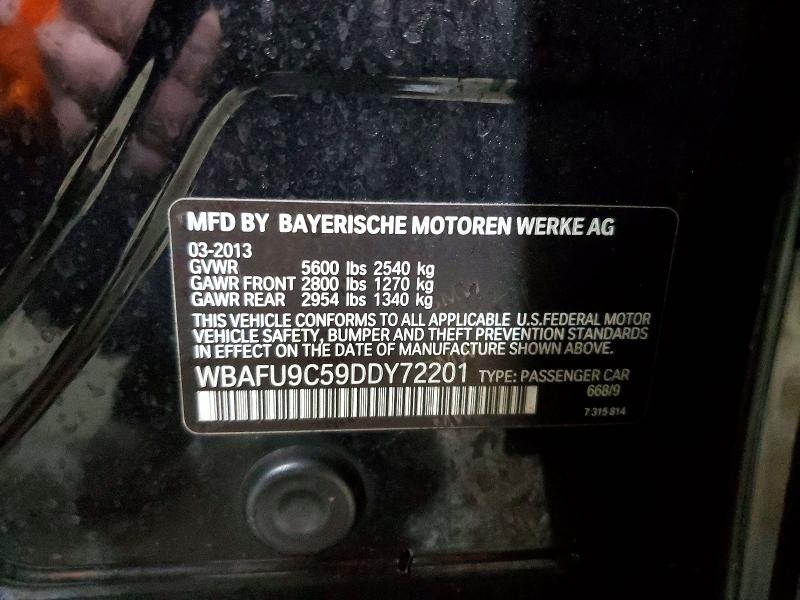 Продажа на аукционе авто 2013 Bmw 550, vin: WBAFU9C59DDY72201, номер лота: 48249746