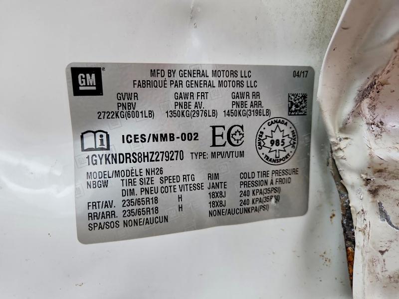Продажа на аукционе авто 2017 Cadillac Xt5, vin: 1GYKNDRS8HZ279270, номер лота: 79093985