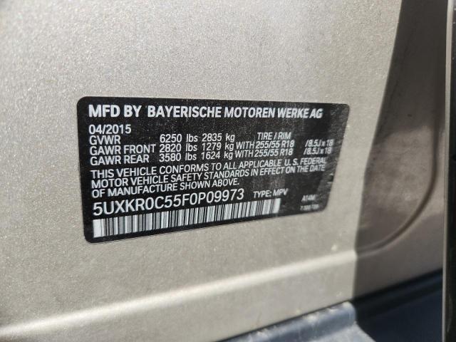 48752076 :رقم المزاد ، 5UXKR0C55F0P09973 vin ، 2015 Bmw X5 مزاد بيع