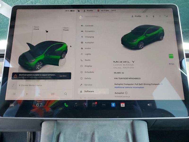 Продаж на аукціоні авто 2023 Tesla Model Y, vin: 7SAYGDEF4PA048633, номер лоту: 49285896