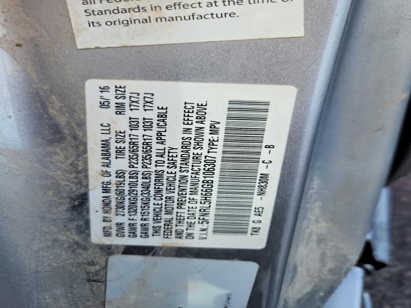 2016 Honda Odyssey მანქანა იყიდება აუქციონზე, vin: 5FNRL5H66GB106307, აუქციონის ნომერი: 50931926