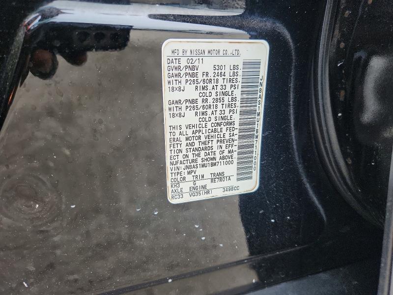 Продажа на аукционе авто 2011 Infiniti Fx35, vin: JN8AS1MU1BM711000, номер лота: 50309396