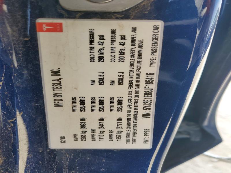 48136426 :رقم المزاد ، 5YJ3E1EB8JF185416 vin ، 2018 Tesla Model 3 مزاد بيع