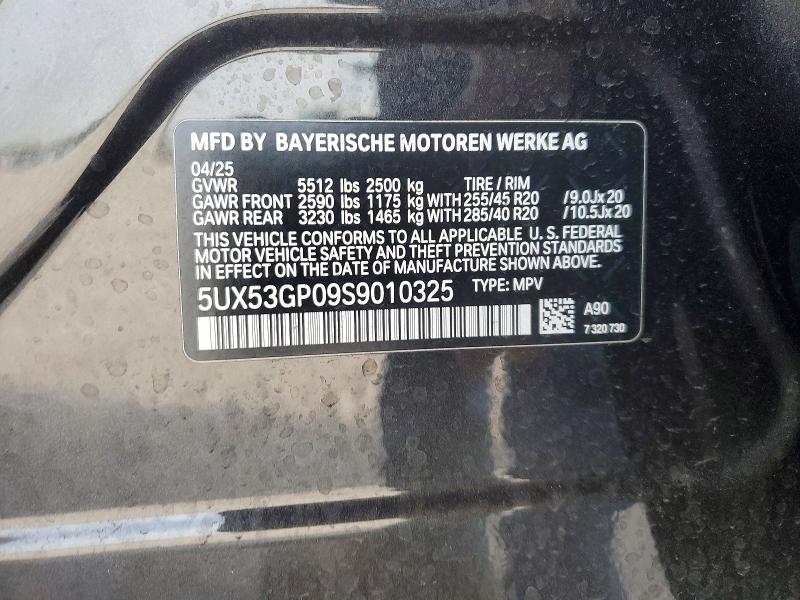 Продаж на аукціоні авто 2025 Bmw X3, vin: 5UX53GP09S9010325, номер лоту: 48981266