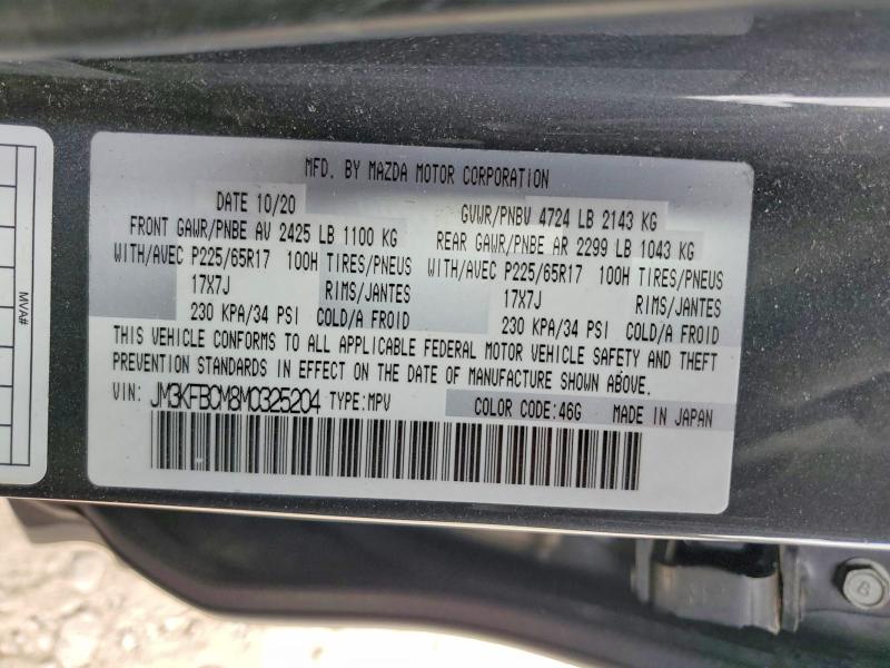 48588606 :رقم المزاد ، JM3KFBCM8M0325204 vin ، 2021 Mazda Cx-5 مزاد بيع