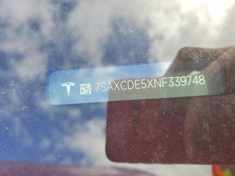 Продаж на аукціоні авто 2022 Tesla Model X, vin: 7SAXCDE5XNF339748, номер лоту: 49044006