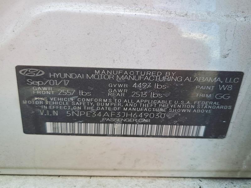 Продаж на аукціоні авто 2018 Hyundai Sonata, vin: 5NPE34AF3JH649030, номер лоту: 51405876