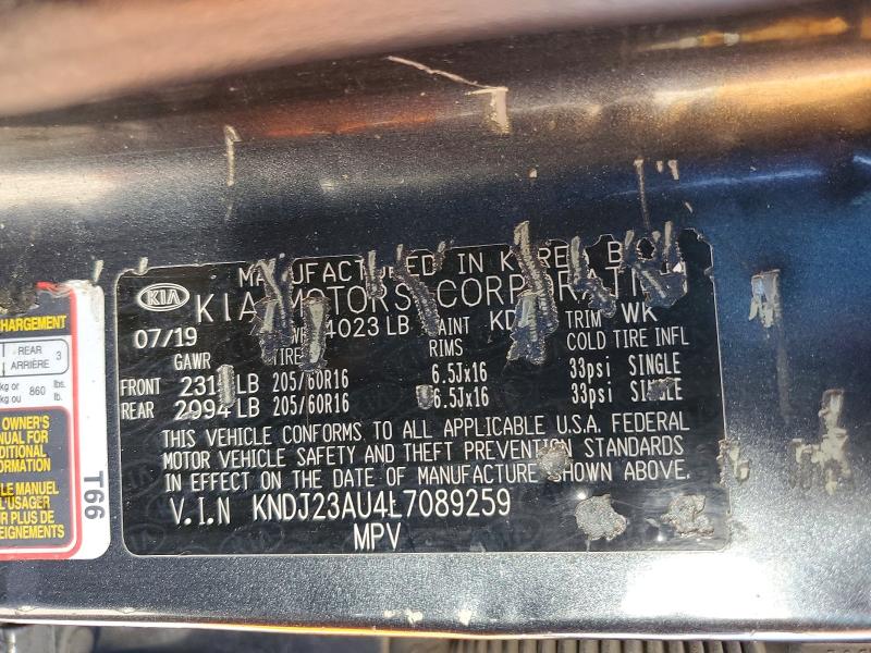 2020 Kia Soul მანქანა იყიდება აუქციონზე, vin: KNDJ23AU4L7089259, აუქციონის ნომერი: 48386256