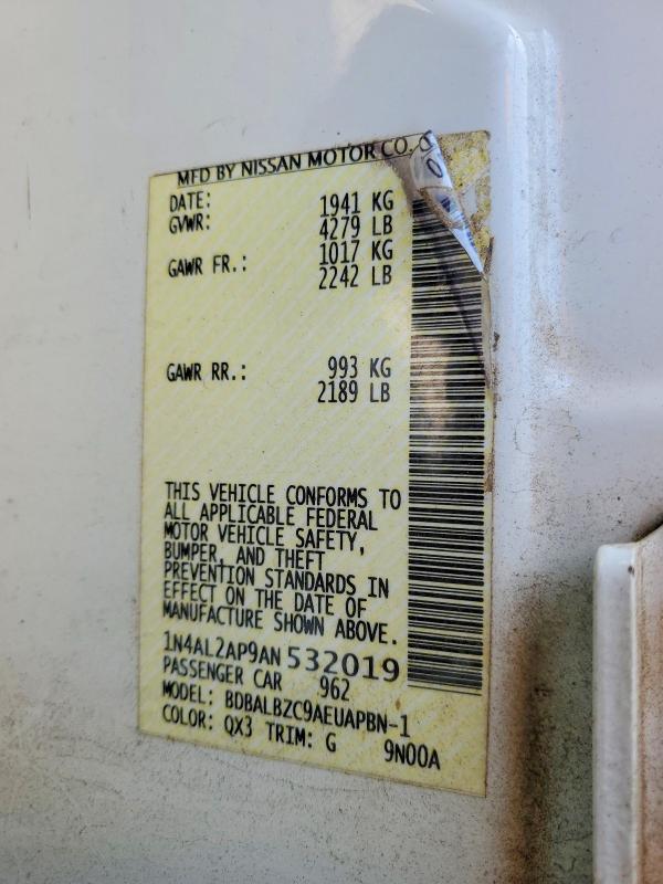 Продаж на аукціоні авто 2010 Nissan Altima, vin: 1N4AL2AP9AN532019, номер лоту: 50694806