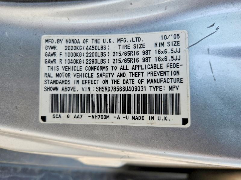 Aukcja sprzedaży 2006 Honda Cr-v, vin: SHSRD78566U409031, numer aukcji: 49414656