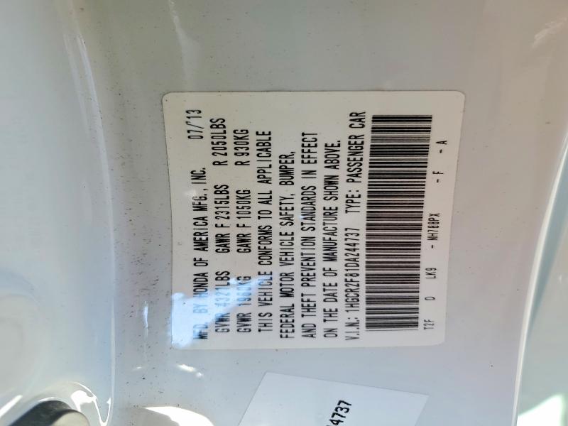 Aukcja sprzedaży 2013 Honda Accord, vin: 1HGCR2F81DA244737, numer aukcji: 50885886