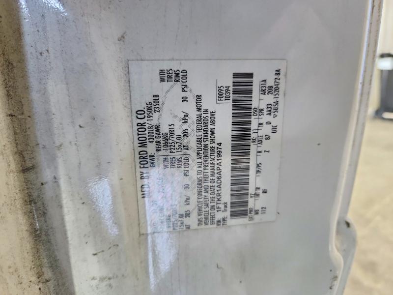Aukcja sprzedaży 2010 Ford Ranger, vin: 1FTKR1AD6APA19974, numer aukcji: 50227596