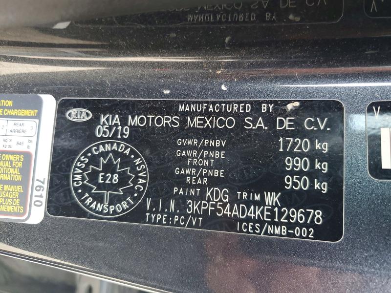 Aukcja sprzedaży 2019 Kia Forte, vin: 3KPF54AD4KE129678, numer aukcji: 47983016
