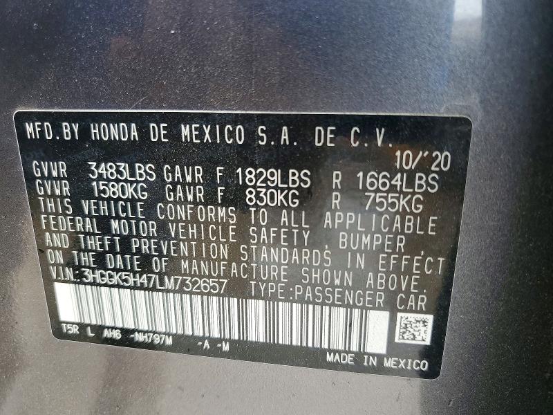 Продаж на аукціоні авто 2020 Honda Fit, vin: 3HGGK5H47LM732657, номер лоту: 50516256