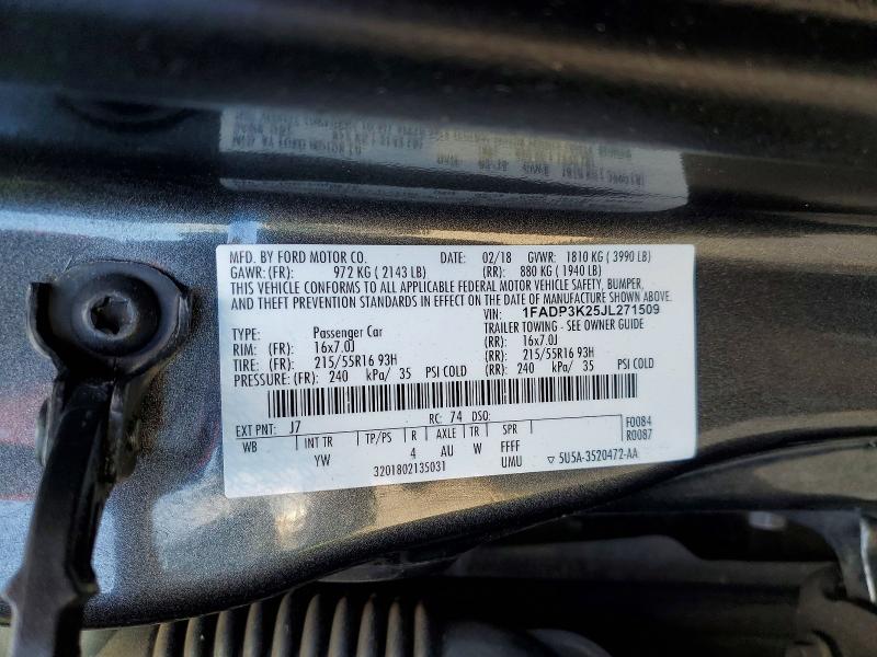 Aukcja sprzedaży 2018 Ford Focus, vin: 1FADP3K25JL271509, numer aukcji: 48926036