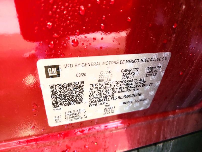Продаж на аукціоні авто 2020 Chevrolet Blazer, vin: 3GNKBLRS5LS662606, номер лоту: 51670186