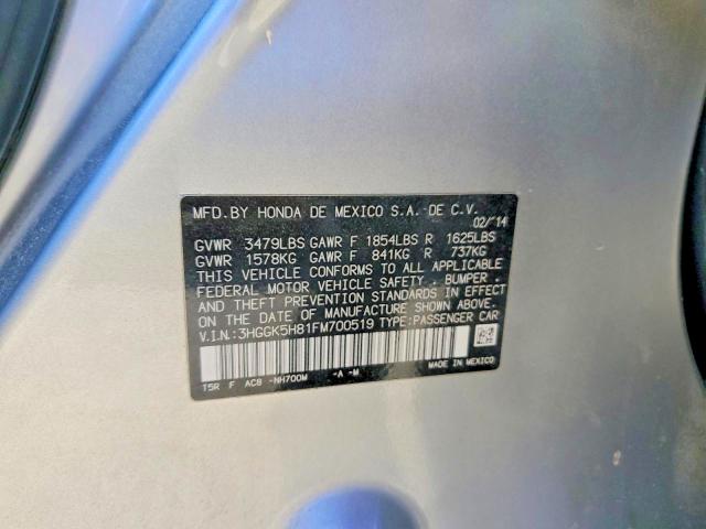 Aukcja sprzedaży 2015 Honda Fit, vin: 3HGGK5H81FM700519, numer aukcji: 50660456